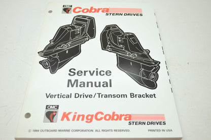 OMC Cobra 'HU' Vertical Drive/Transom Bracket Service Manual