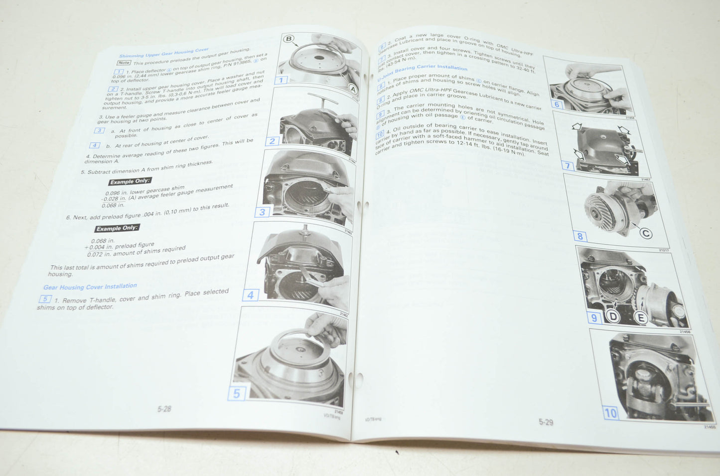 OMC Cobra 'HU' Vertical Drive/Transom Bracket Service Manual