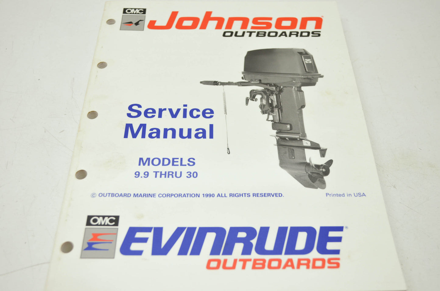OMC 1991 Johnson 'EI' 9.9HP-30HP Service Manual