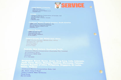 OMC Cobra 'MD' Vertical Drive/Transom Bracket Service Manual