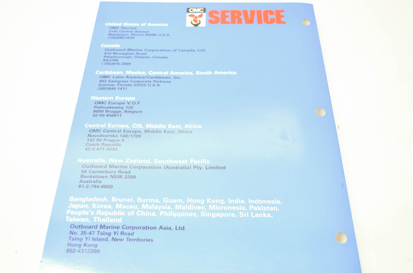 OMC 'MD' Cobra & King Cobra Engine Service Manual