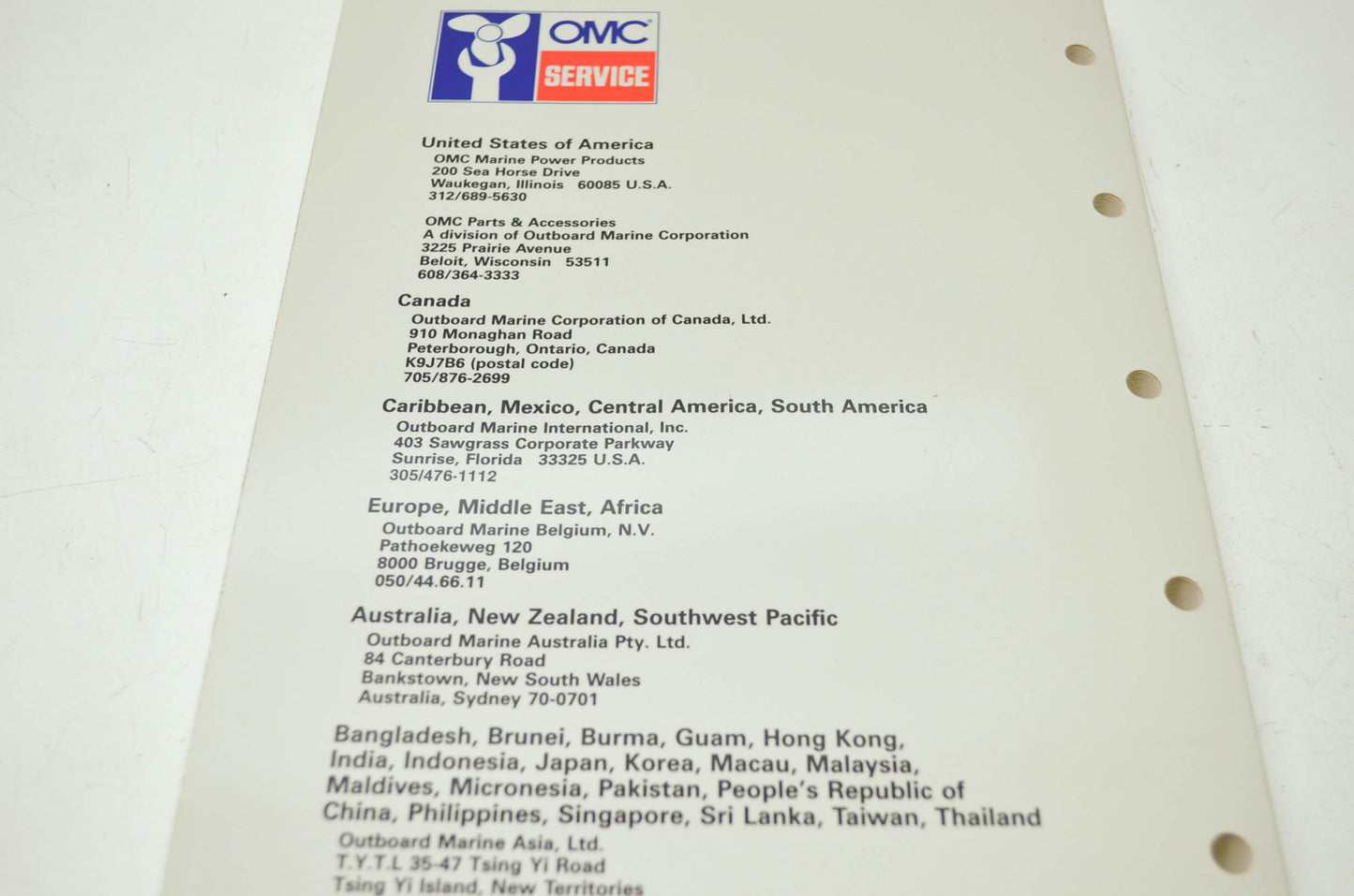 OMC Johnson 'CE' 60HP-70HP Service Manual