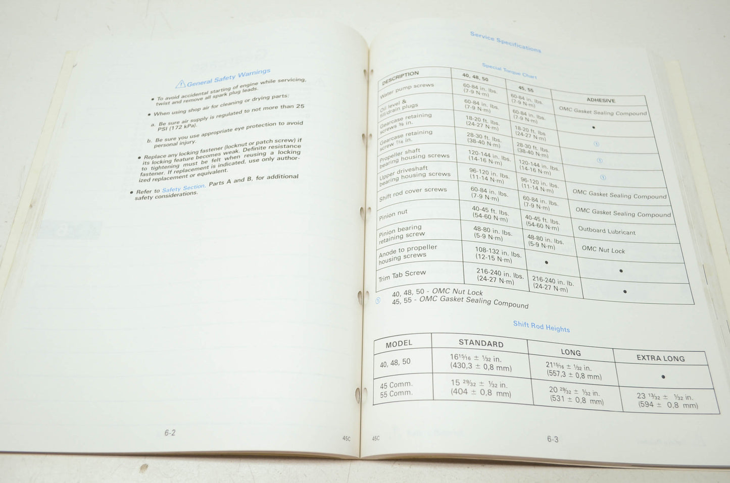 OMC Johnson 'CE' 40HP-55HP Service Manual