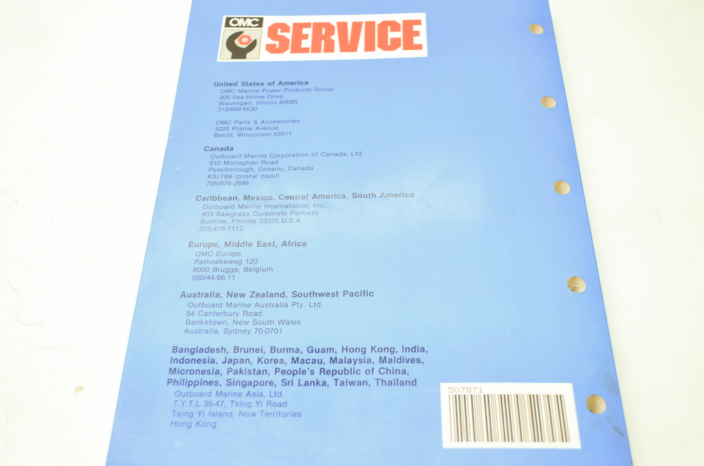 OMC Johnson 'ES' 9.9HP-30HP Service Manual