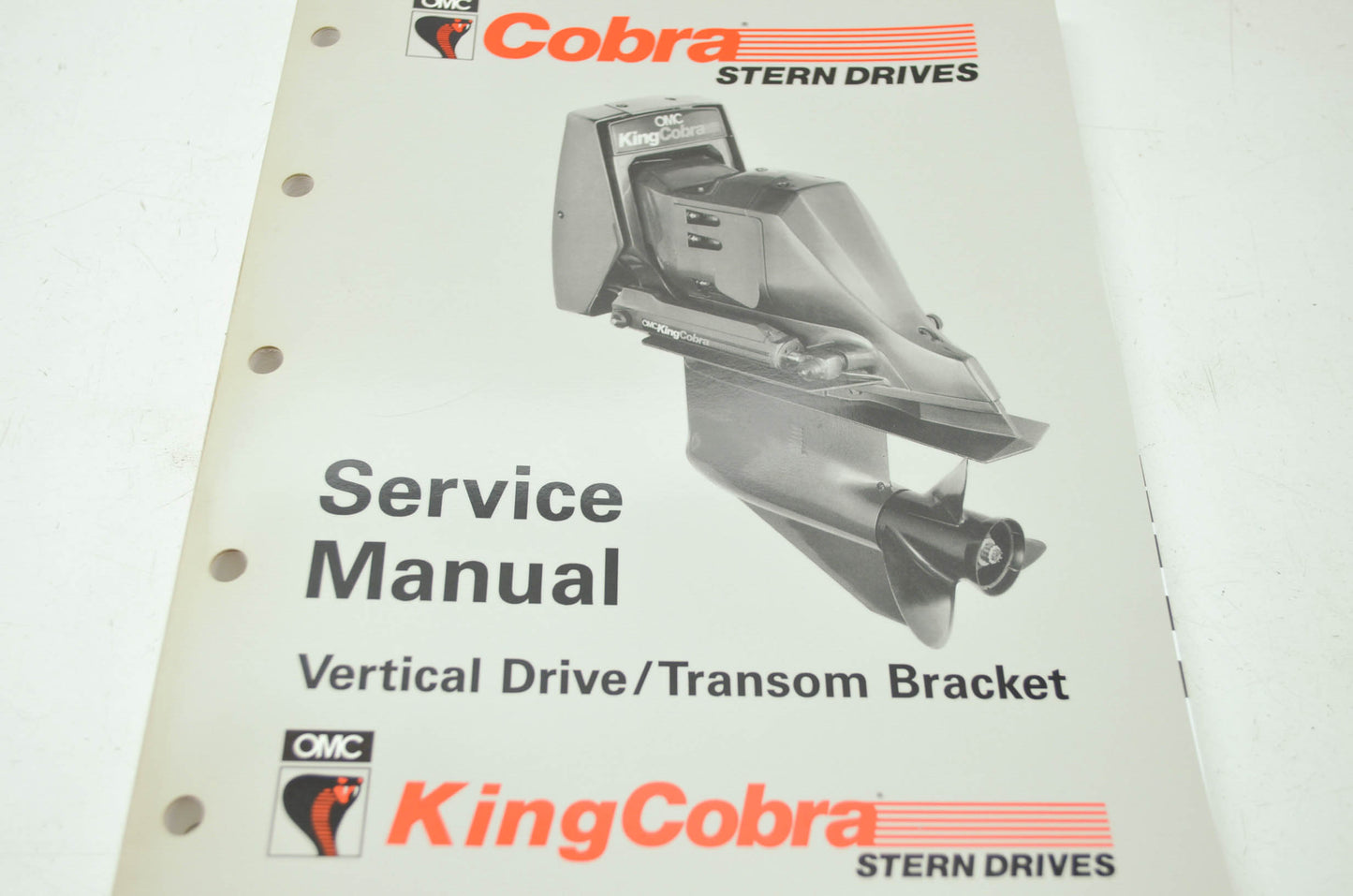 OMC Cobra 'JV' Vertical Drive/Transom Bracket Service Manual