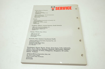 OMC Cobra 'JV' Vertical Drive/Transom Bracket Service Manual