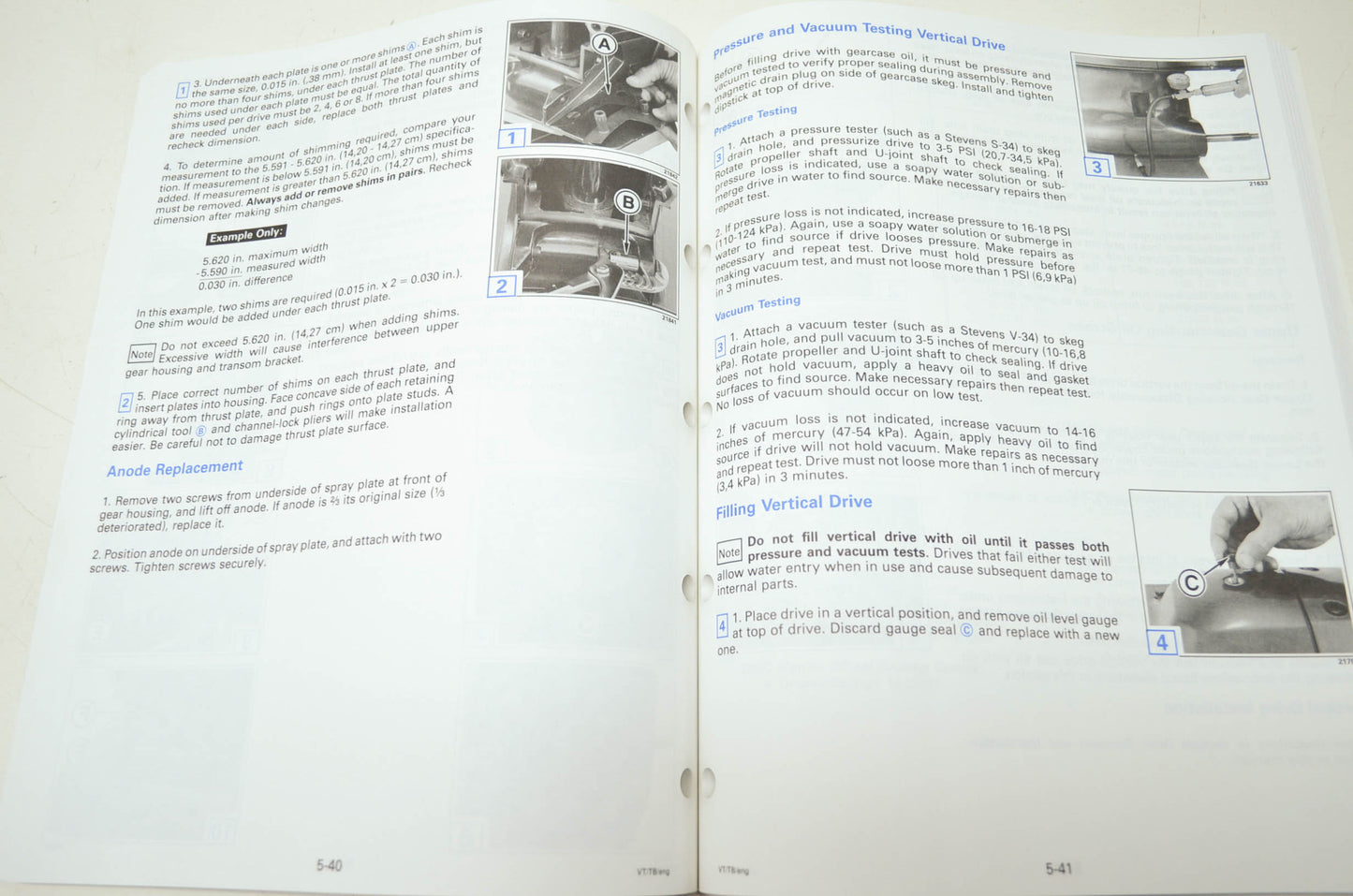 OMC Cobra 'JV' Vertical Drive/Transom Bracket Service Manual