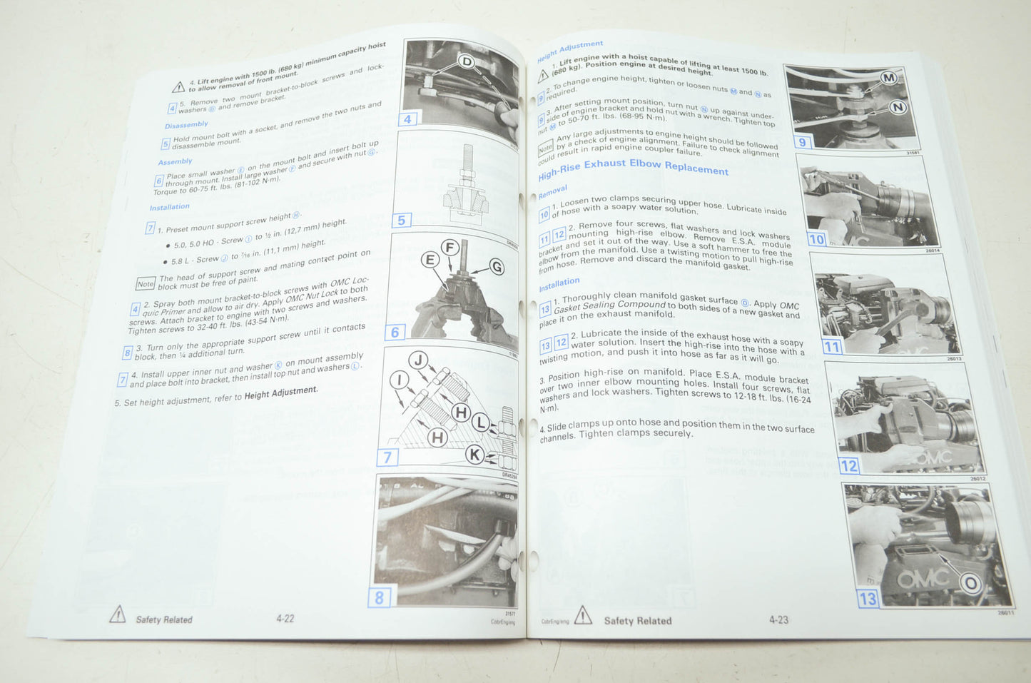 OMC Cobra 'JV' Engine Service Manual