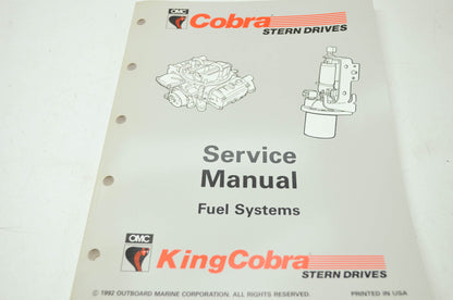 OMC Cobra 'JV' Fuel Systems Service Manual
