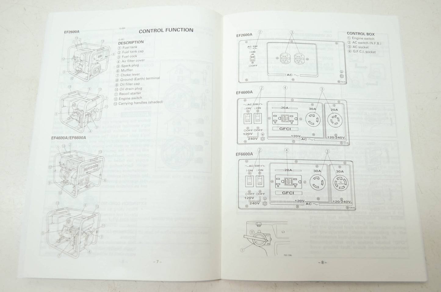 Yamaha Generator EF Models Owner's Manual