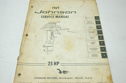 Johnson 1969 Outboard Motor 25HP Service Manual