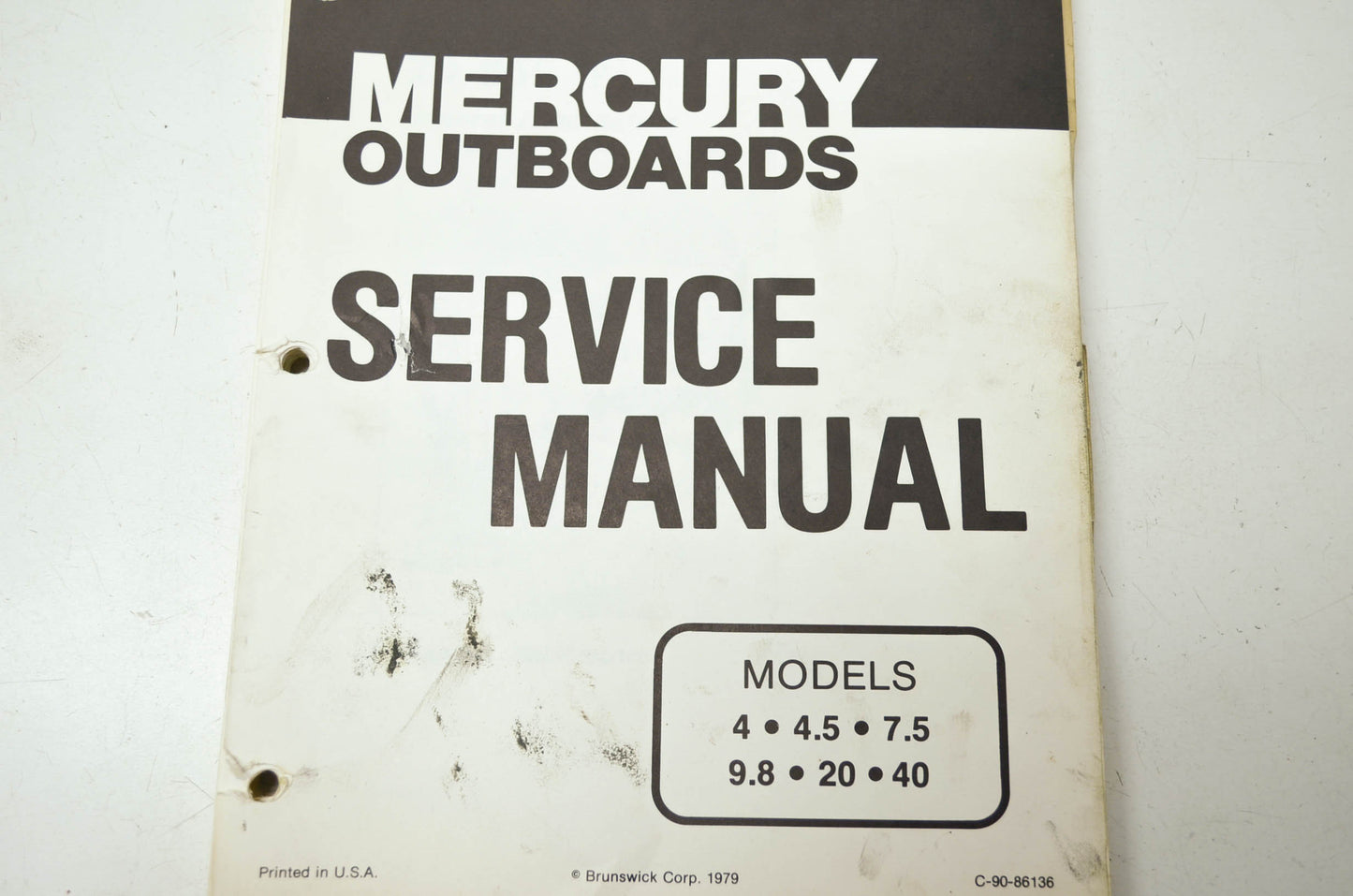 OEM Mercury 90-86136 Outboards Service Manual