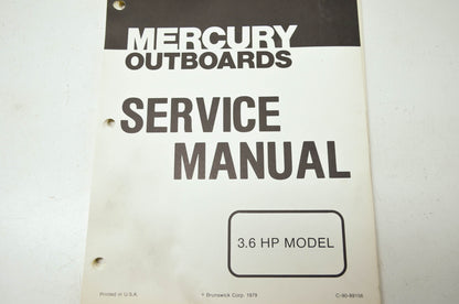 OEM Mercury 90-89156 Outboards Service Manual