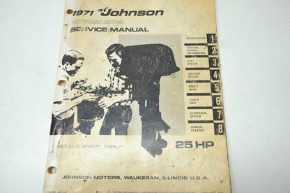 Johnson 1971 Outboard Motor 25HP Service Manual