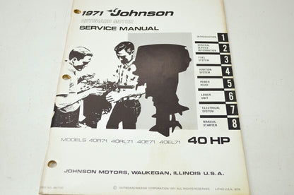 Johnson 1971 Outboard 40HP Service Manual