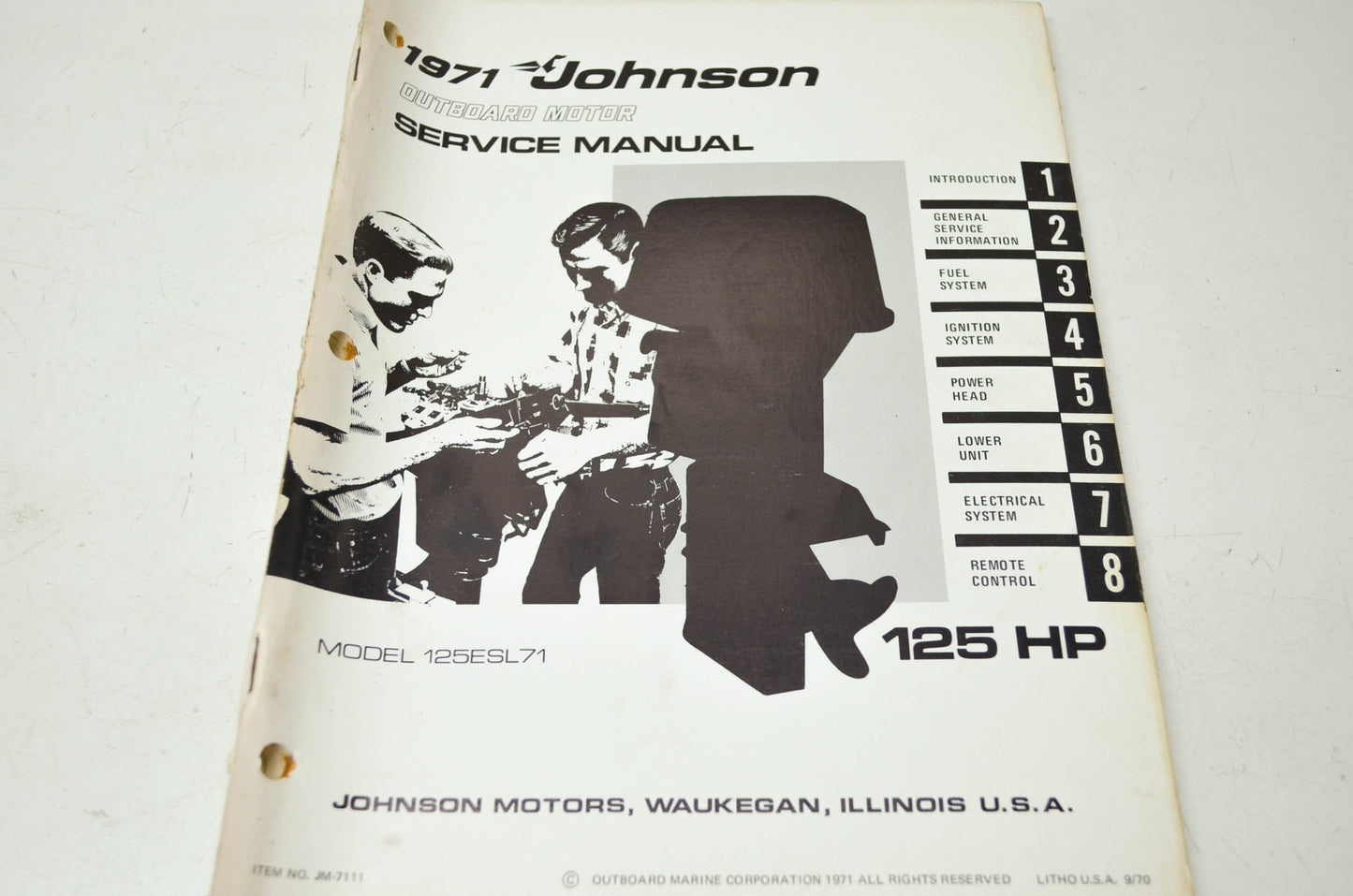 Johnson 1971 Outboard 125HP Service Manual