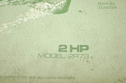Johnson 1973 Outboard Motor 2HP Service Manual