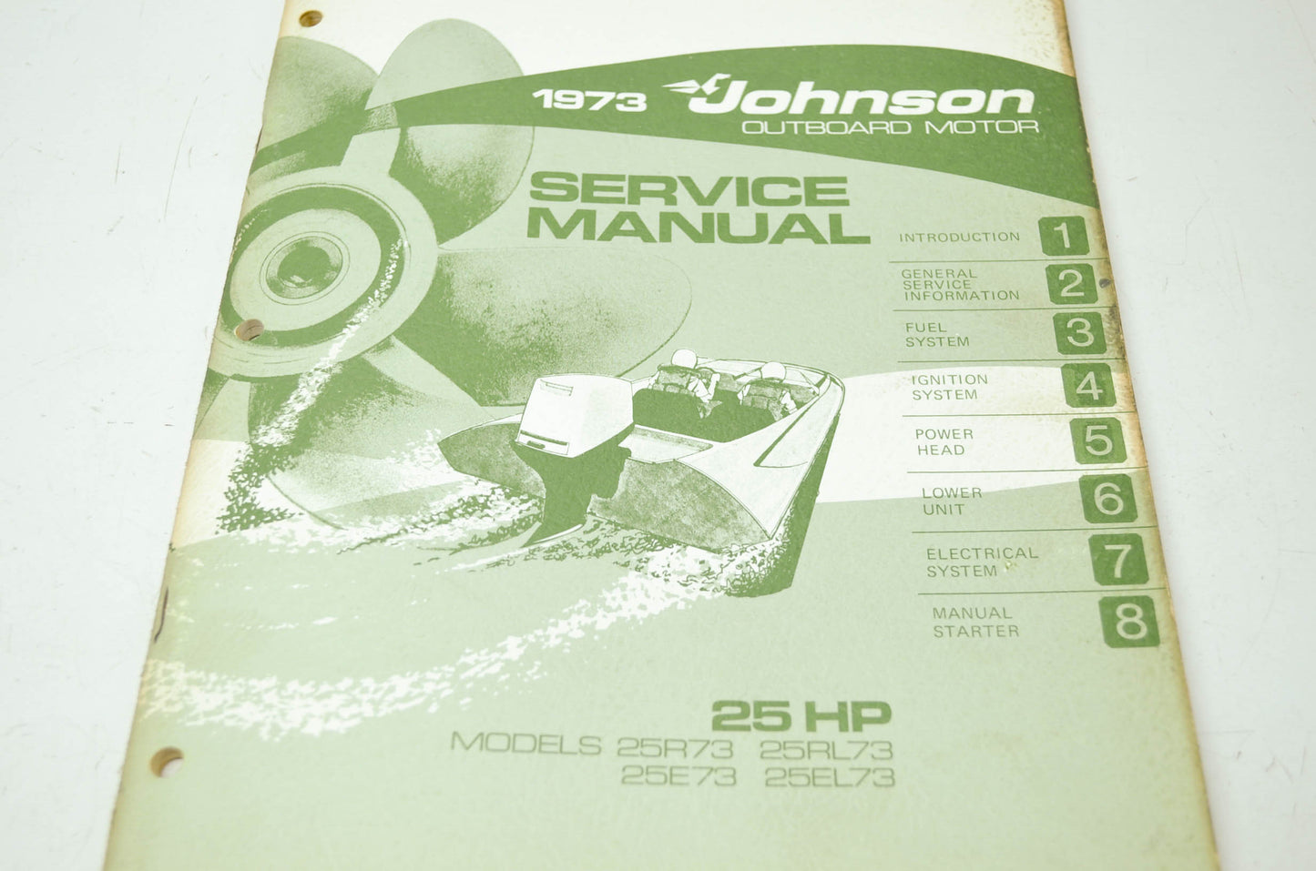 Johnson 1973 Outboard Motor 25HP Service Manual