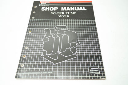 Honda Water Pump WX10 Shop Manual