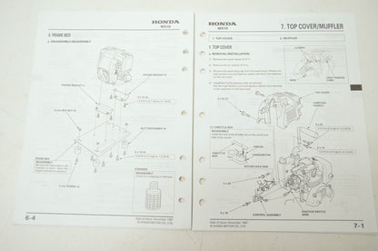 Honda Water Pump WX10 Shop Manual