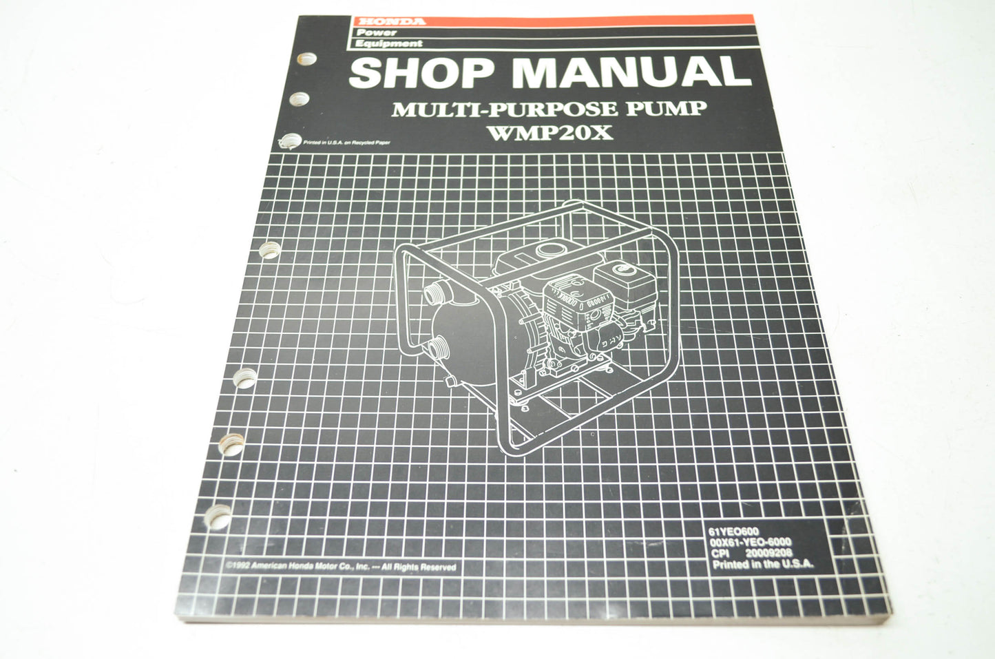 Honda Multi-Purpose Pump WMP20X Shop Manual