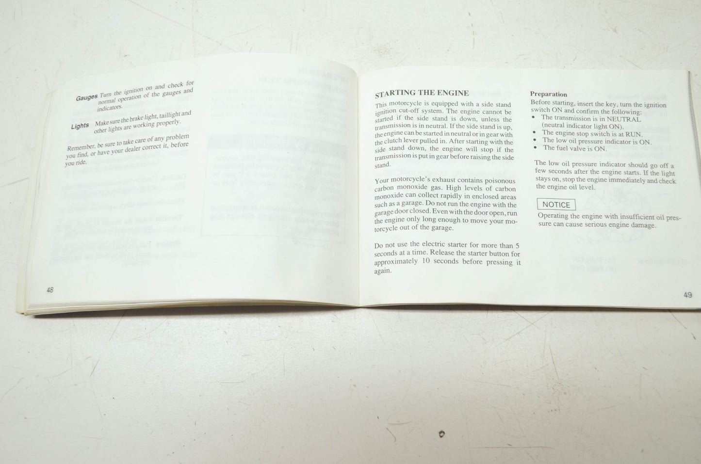 Honda 1993 CBR1000F Owner's Manual