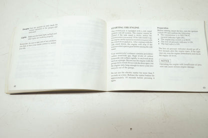 Honda 1993 CBR1000F Owner's Manual