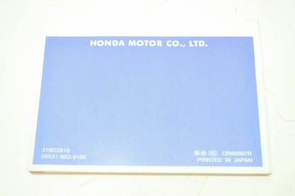 OEM Honda 31MZ2610 Owner's Manual CBR1000F'94