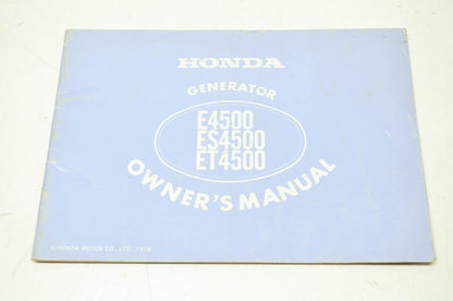 Honda Generator Owner's Manual