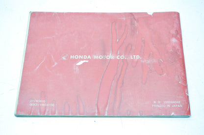 Honda 1985 ATC200M Owner's Manual