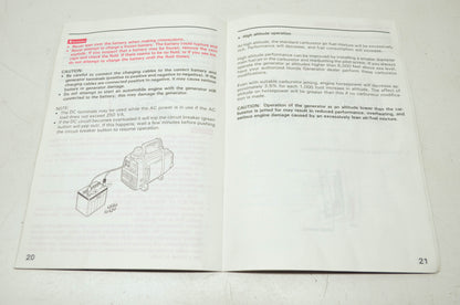 Honda EX350 Owner's Manual