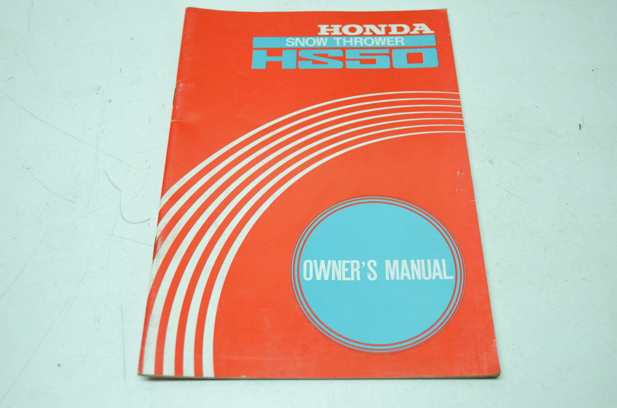 OEM Honda 31732000 Snow Thrower HS50 Owner's Manual