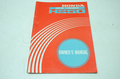 OEM Honda 31732000 Snow Thrower HS50 Owner's Manual
