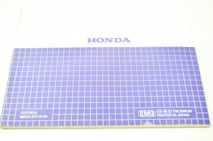 Honda Marine 2001 BF25A/30A Owner's Manual