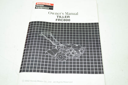Honda Tiller FRC800 Owner's Manual