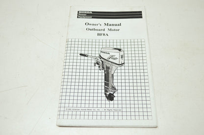 Honda 1990 Outboard Motor BF8A Owner's Manual