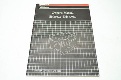 Honda EM3500X EM3500SX Owner's Manual