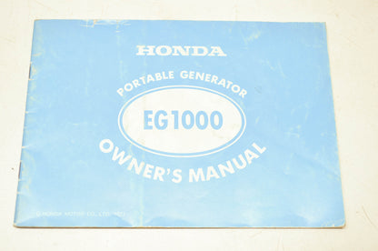 Honda Portable Generator EG1000 Owner's Manual
