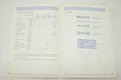 Honda Snow Blower HS50 Owner's Manual