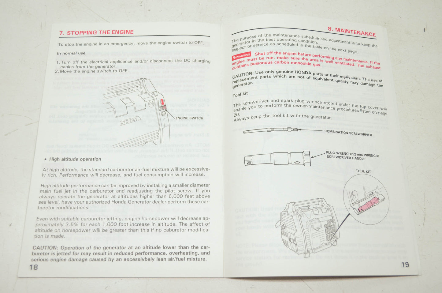 Honda EM650 Owner's Manual