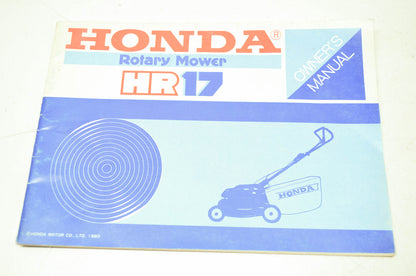 Honda Rotary Mower HR17 Owner's Manual