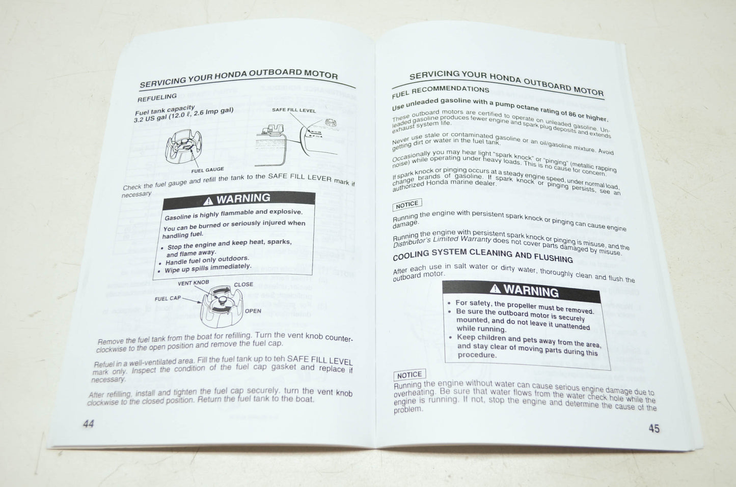 Honda BF9.9A/15A Owner's Manual