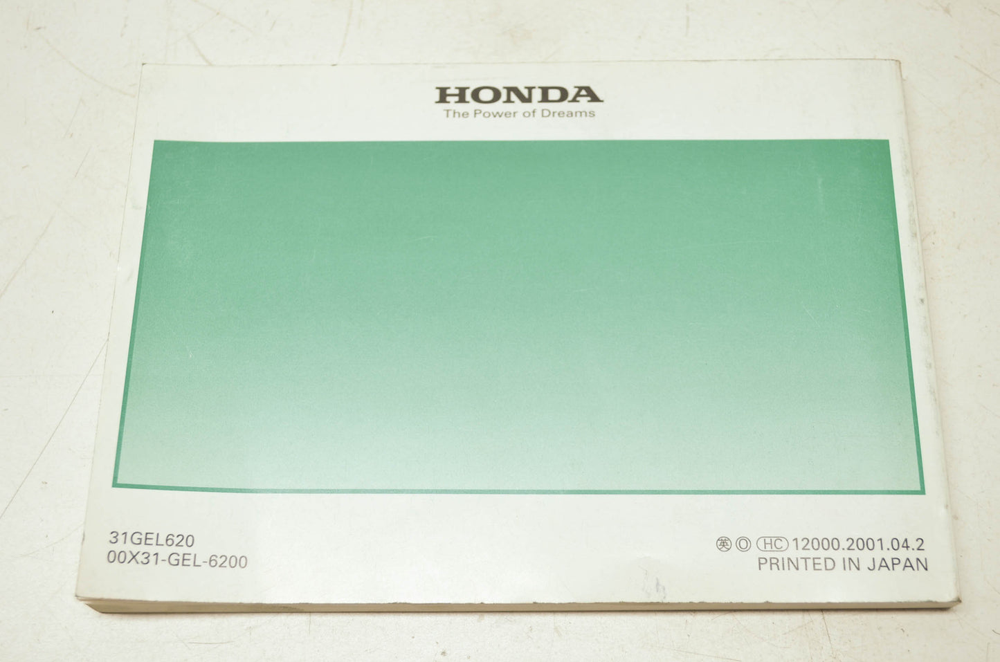 OEM Honda 31GEL620 Owner's Manual XR50R 02 E