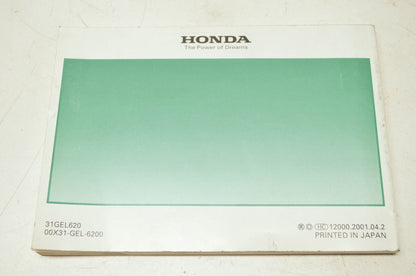 OEM Honda 31GEL620 Owner's Manual XR50R 02 E