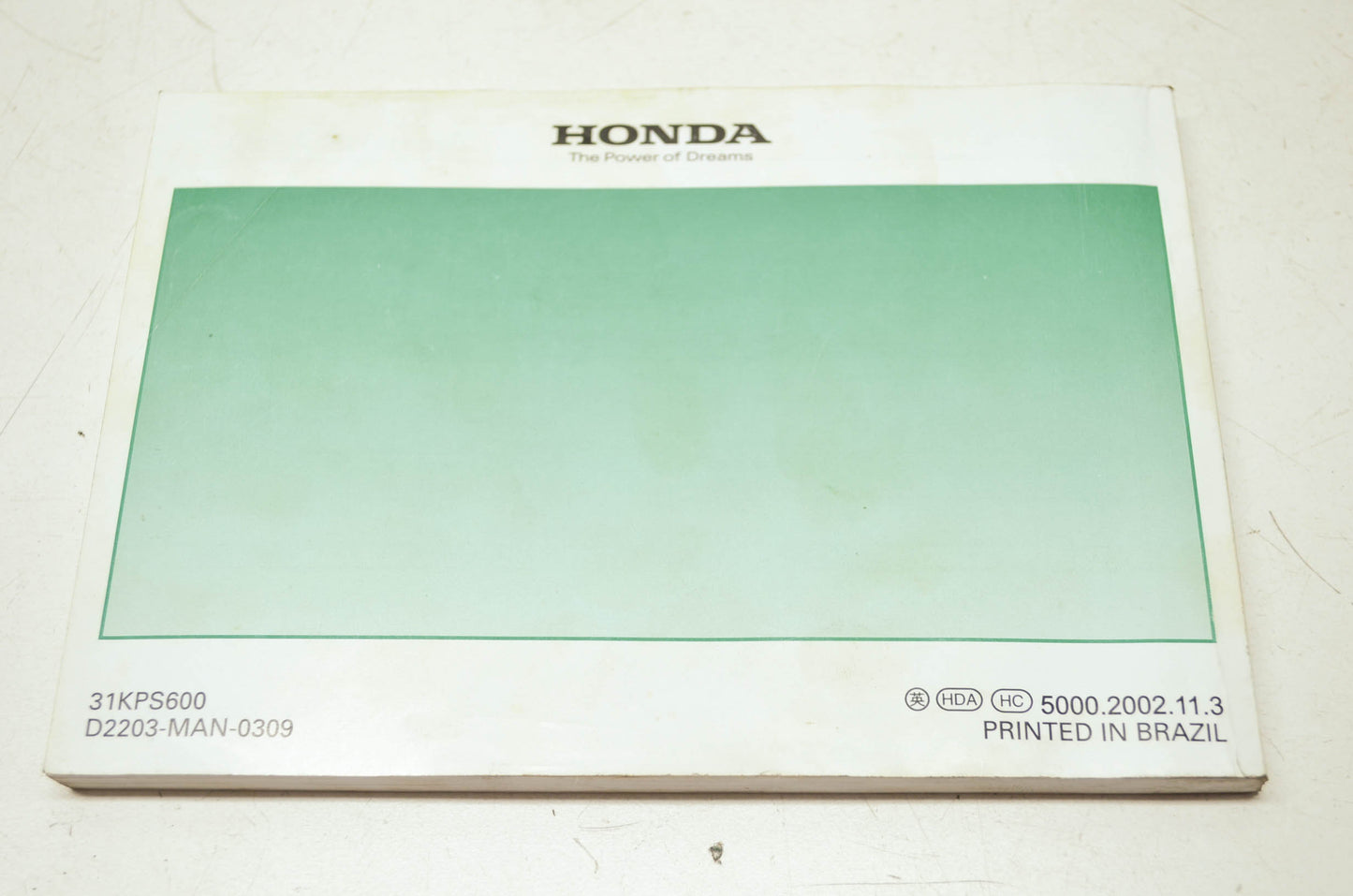 Honda 2003 CRF230F Owner's Manual