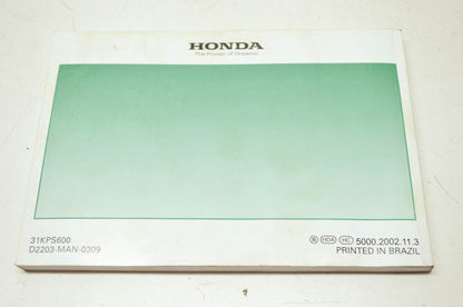 Honda 2003 CRF230F Owner's Manual