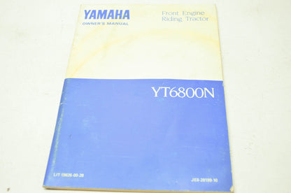Yamaha Front Engine Riding Tractor YT6800N Owner's Manual