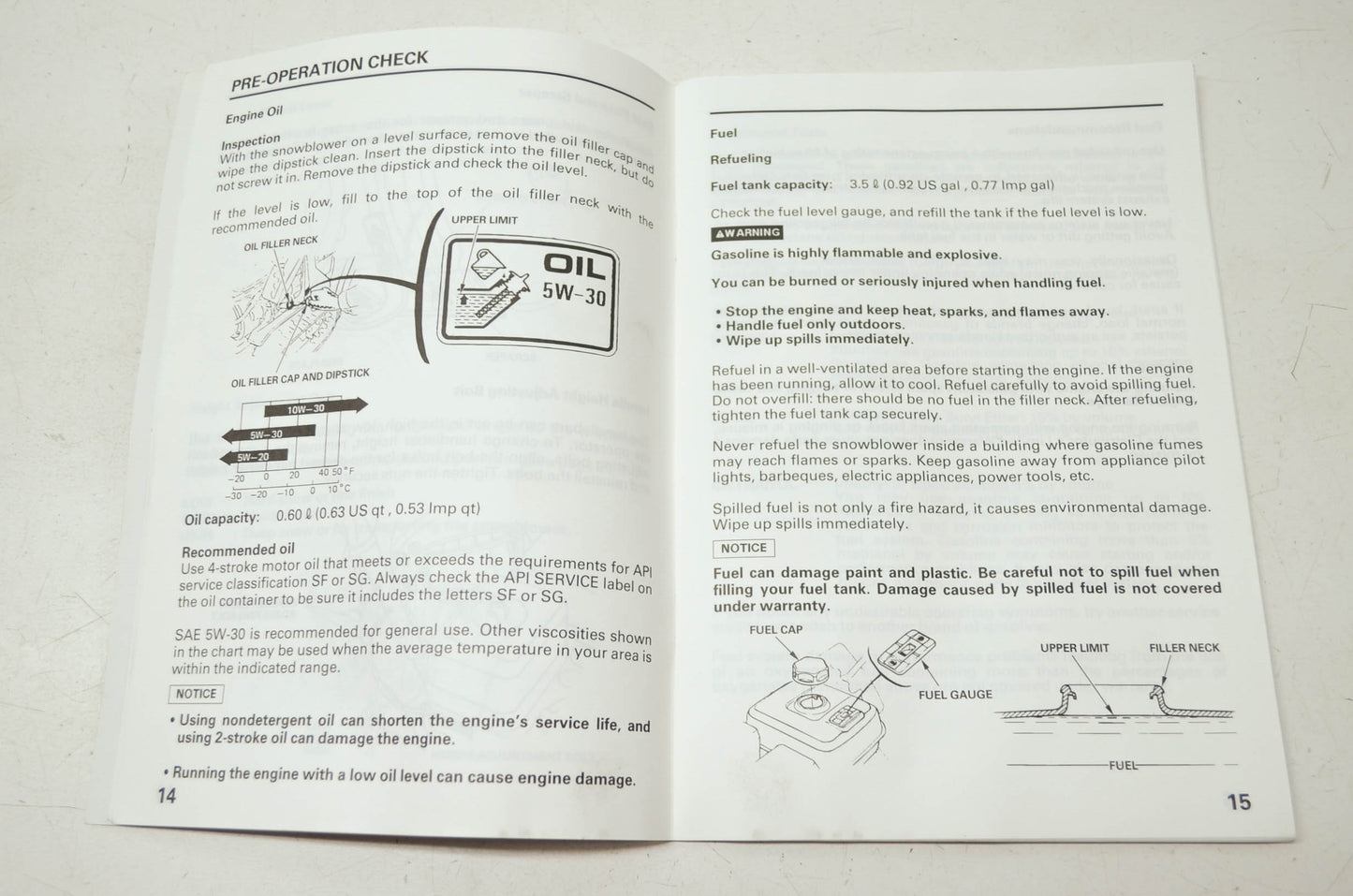 Honda Snowblower HS622 Owner's Manual