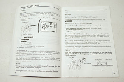 Honda Snowblower HS622 Owner's Manual
