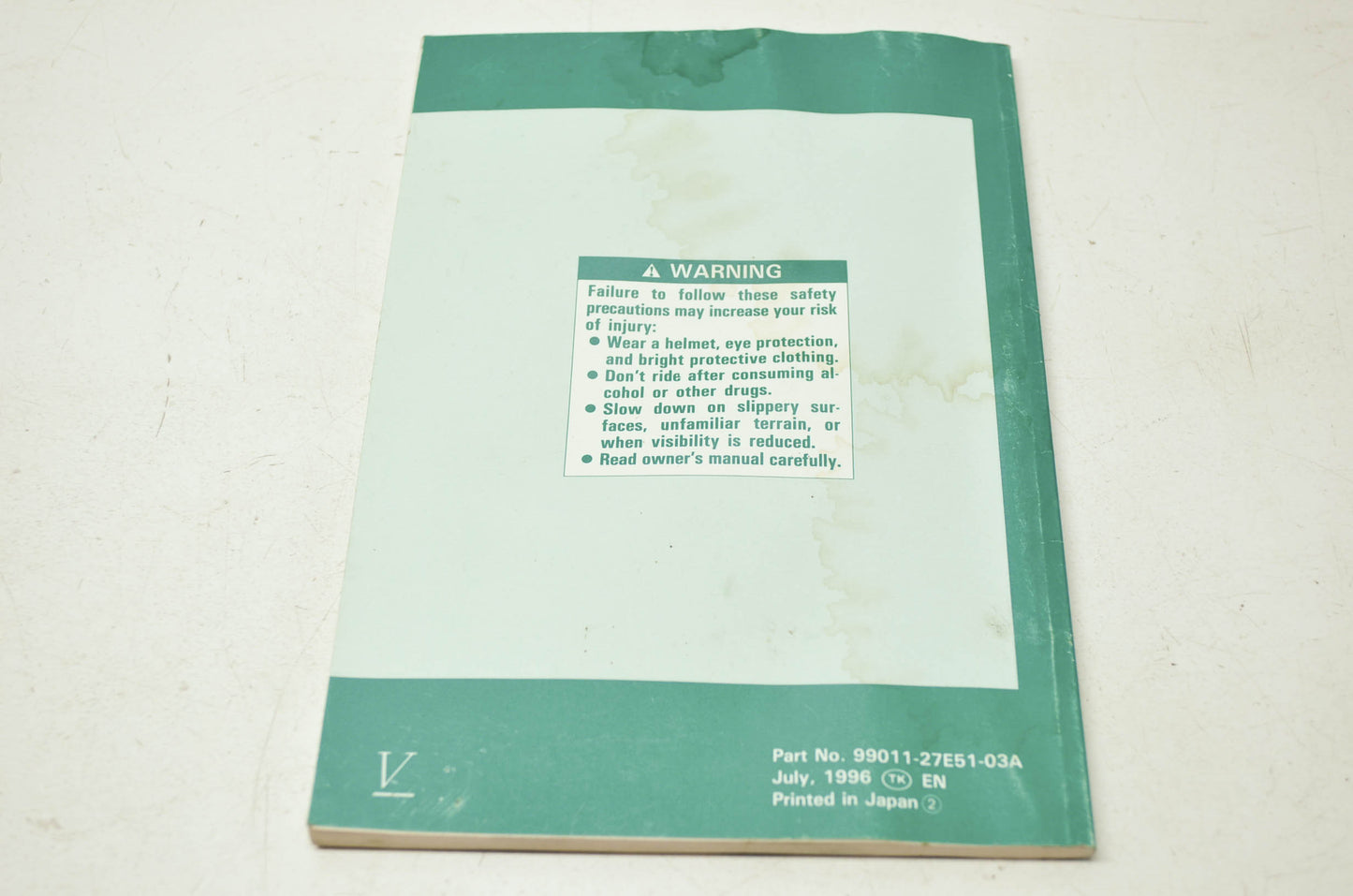 OEM Suzuki 99011-27E51-03A Owner's Manual GSF1200S/60